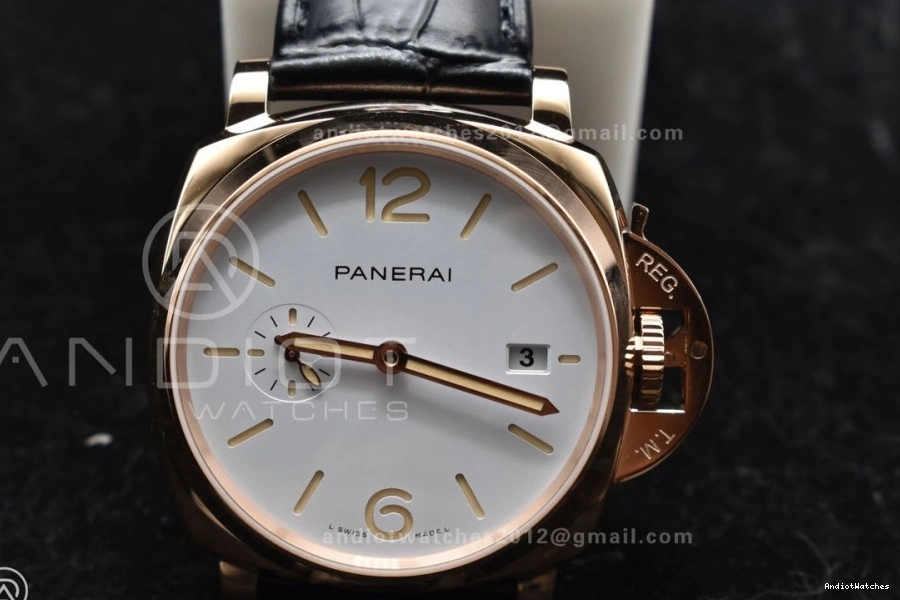 Dial P White Black OnTrend VSF 983 on Due 42mm Edition Strap Luminor PAM1336 Leather Best 0430